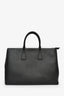 Prada Black Saffiano Leather Double Zip Tote Bag with Strap