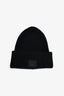 Bonnet Face en maille noire Acne Studios