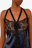 Pre-loved Chanel™ Grey Silk Lace Tank Top Size 38