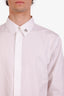 Christian Dior White Embroidered Bee Jewel Button Down Shirt Size 42 Men's