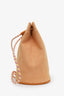 Hermès Yellow Wool Drawstring Épopée "Les Cabanes" Bucket Bag