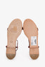 Pre-loved Chanel™ Burgundy Suede Pearl Flat Sandals Size 37.5