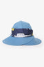 Hermès Blue Cotton Bucket Hat Size 58 with Scarf