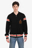 Dolce & Gabbana Black Wool Crest Embroidered Cardigan Size 50 Mens