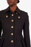 Burberry Brit Navy Wool Cashmere Button Up Jacket Size 2
