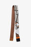 Burberry Multicolour Silk Unicorn TB Monogram Print Skinny Scarf
