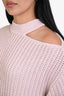 Self-Portrait Pink Cut Out Sweater Size L