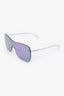 Pre-loved Chanel™ Purple/Silver Shield Runway Sunglasses