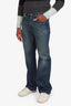 Gucci Blue Denim Straight Leg Horsebit Jeans Size 34 Men's