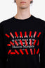 Maison Margiela Black Stripe Stamp Sweatshirt Size 48