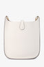 Hermès White Epsom Leather Evelyne TPM Crossbody