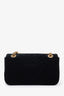 Gucci Black Velvet Matelasse GG Marmont Medium Shoulder Bag