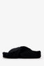 Jil Sander Black Fur Slides Size 38