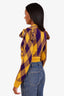 Burberry Yellow/Purple Checked Wool Sweater Size XS