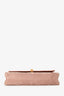 Khaite Pink Suede 'Audrey' Clutch