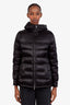 Prada Black Nylon Hooded Puffer Jacket Size 44