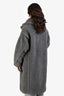 Max Mara Grey Alpaca Teddy Bear Icon Coat Size M