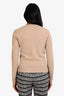 Miu Miu 2023 Beige Cashmere Logo Cardigan Size 36