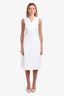 Theory White Sleeveless A-Line Wrap Dress Size 4