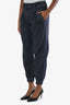 Jean cargo ballon en denim bleu marine à revers Brunello Cucinelli Taille 4