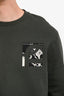 Hermès Green "Ex-Libris" Crewneck Long Sleeve Sweater Size XL Men