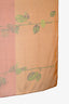 Gucci Orange Silk Rose Stem Graphic Scarf