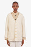 Celine Cream Wool Silk Button Up Jacket Est Size M