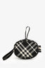 Burberry Black/White Canvas and Leather Mini Check Bucket Bag
