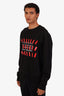 Maison Margiela Black Stripe Cotton Stamp Sweatshirt Size 50