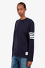 Thom Browne Navy Cotton Long Sleeve Shirt Size 4