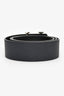 Louis Vuitton 2019 Black Leather Gunmetal Monogram Belt Size 90/36