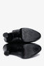 Pre-loved Chanel™ Black Leather Interlocking CC Over-the-Knee Block Heel Boots Size 38