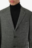 Pal Zileri Green Wool Cotton Tweed Padded Shoulder Blazer Size 50 Mens