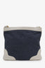 Prada Navy/White Canvas Canapa Logo Crossbody Bag