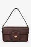 Miu Miu Dark Brown Leather Penny Shoulder Bag