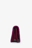 Gucci Purple Velvet GG Matelasse Marmont Wallet on Chain