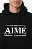 Aimé Leon Dore Black Cotton Logo Hoodie Size M Mens
