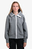 Canada Goose Grey/White Fleece 'Chilliwack' Bomber Jacket Size L