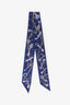 Hermès Navy Silk Les Cles A Pois Twilly