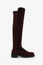 Stuart Weitzman Burgundy Suede Knee High Boots Size 6.5