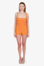 Gucci Orange Wool Logo Romper Size 40