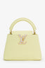 Louis Vuitton Yellow Taurillon Leather Enameled Chain Mini Capucines