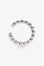 Hermès Sterling Silver 'Chaine d'ancre Alea II' Beaded Ring Size 53
