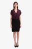 Galliano Black Pleated Detail Midi Skirt Size 38