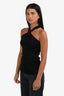 Anine Bing Black Jersey Ribbed Halter Top Size XS