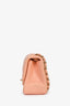 Pre-loved Chanel™ 2022 Pink Sakura Quilted Lambskin Mini Square Flap Bag