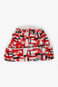 Prada Red/White Patterned Wool Cashmere Triangle Beanie Size L