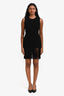 Sandro Black Knit Fringe Mini Dress Size 34