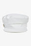 Hermès White Canvas Newsboy Cap