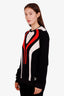 Louis Vuitton Black/White/Red Wool Printed Knit Sweater Size M